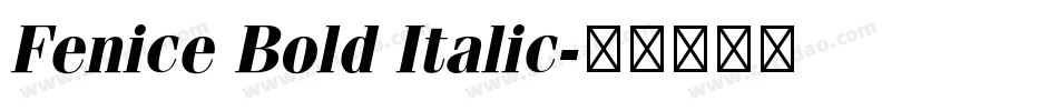 Fenice Bold Italic字体转换